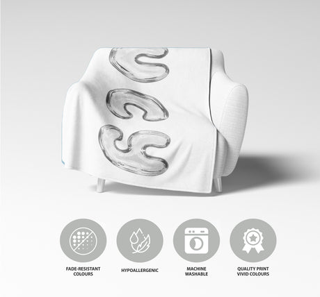 Personalised 3D Bubble Name Text Font Novelty Soft Fleece Mink Blanket Gift De