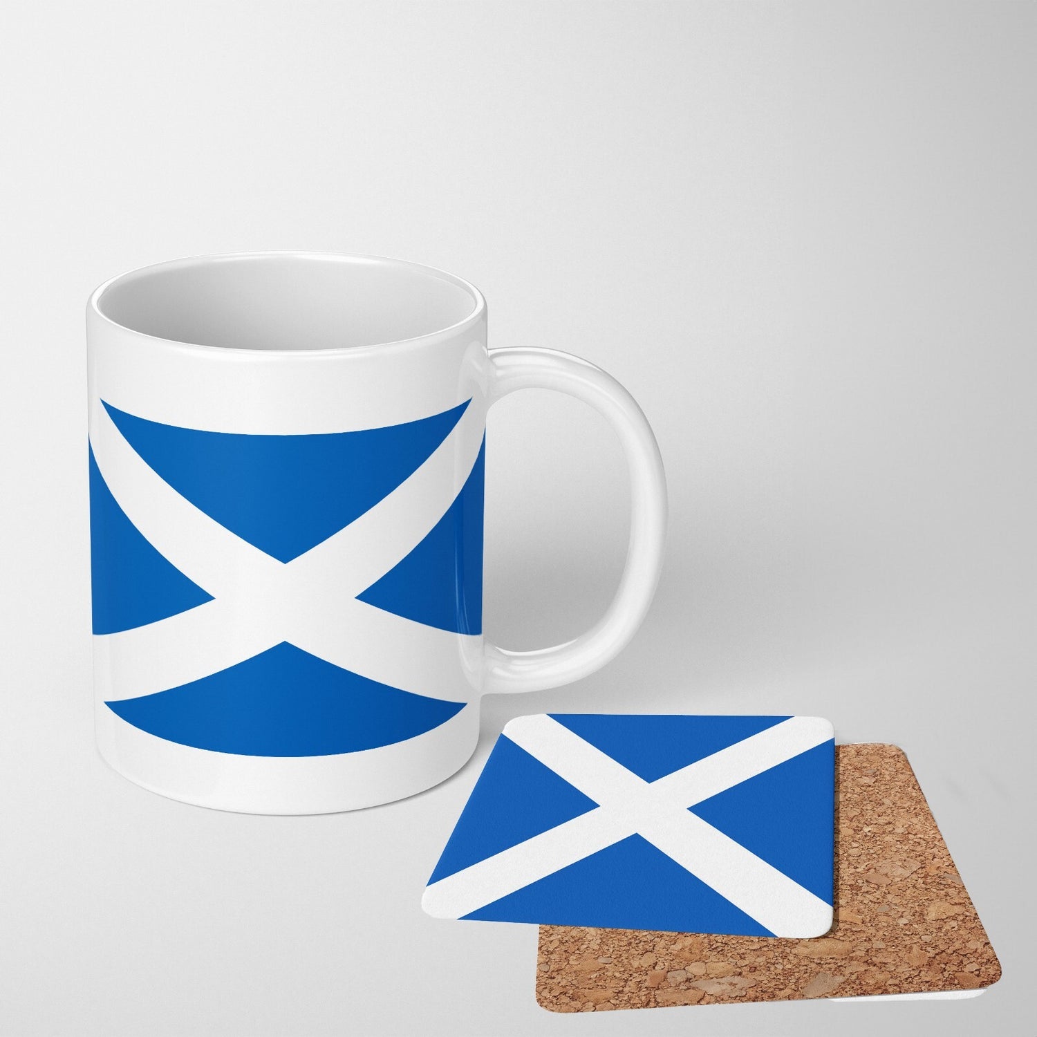 Scotland Flag Scottish Cross Custom Printed Coffee Tea Mug Coaster Gift Him Her