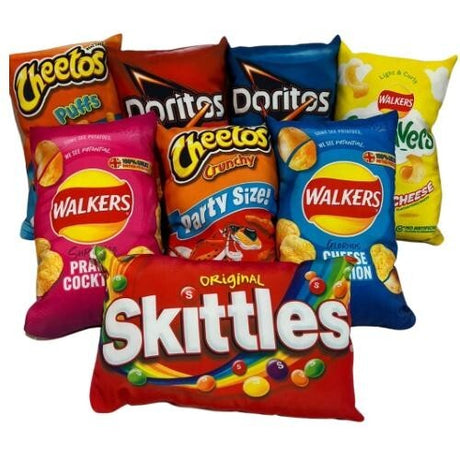 Personalised Name Custom Crisp Snack Chocolate Novelty Soft Filled Cushion Decor