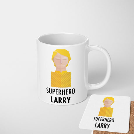 Superhero Personalised Name Kids Tea Coffee Drink Mug Gift Mug Set Coaster Cup