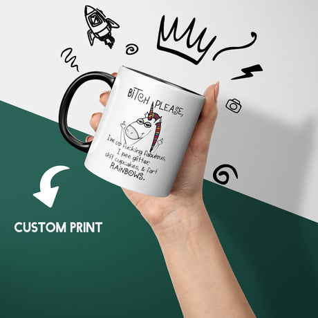 Unicorn Pee Glitter Heat Sensitive Magic Colour Changing Mug Novelty Drink Cup