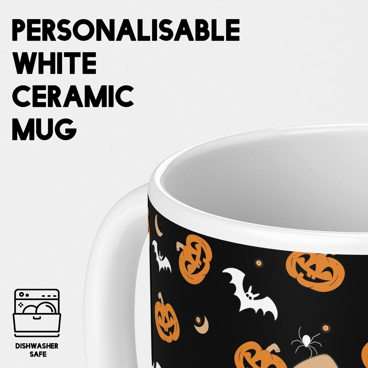 Halloween Spooky Season Bats Custom Coffee Tea Mug Cup Coaster Gift Set Him Her