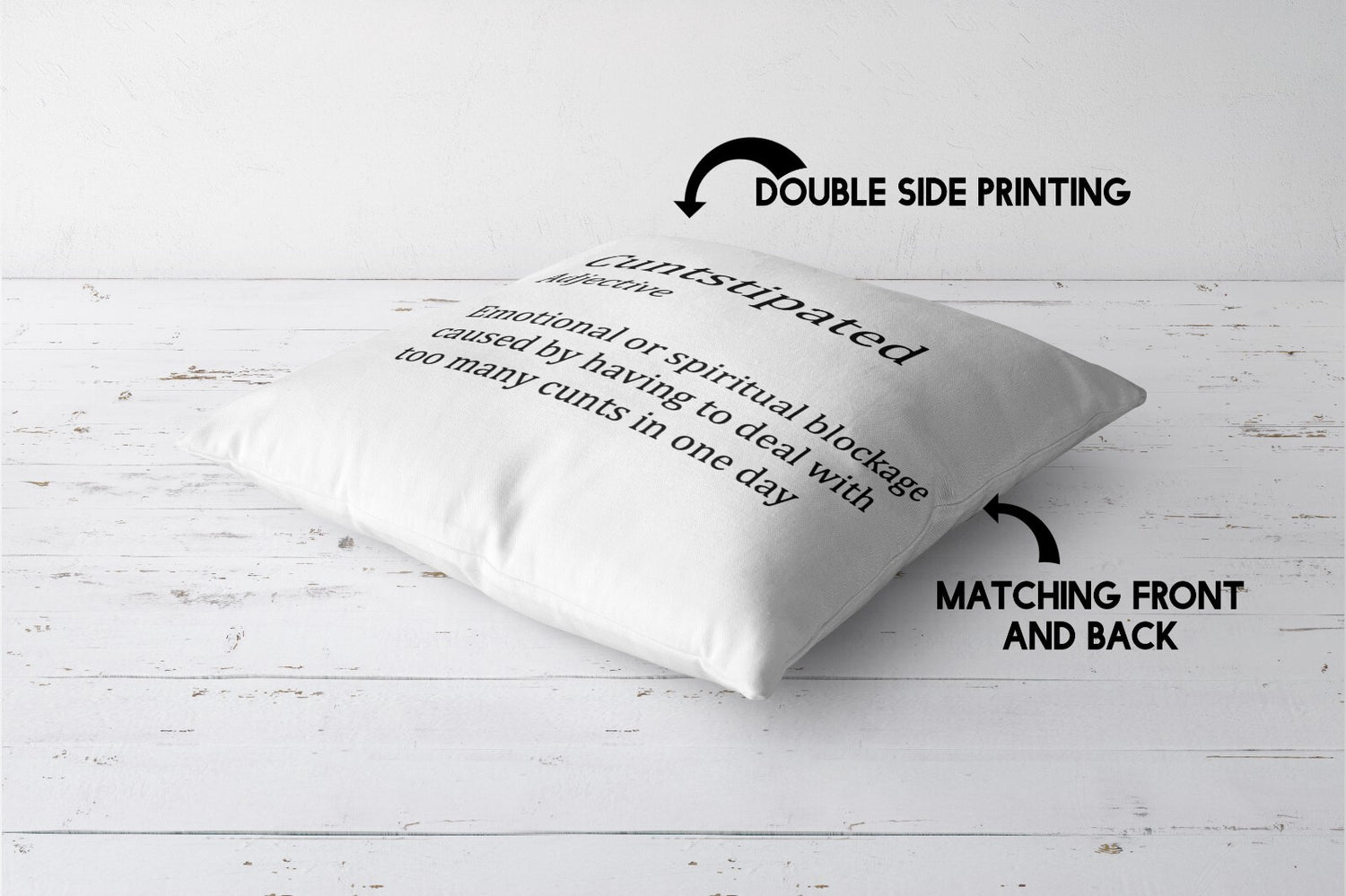 C*nstipated Custom Colour Rude Funny Novelty Square Filled Cushion Decor Gift