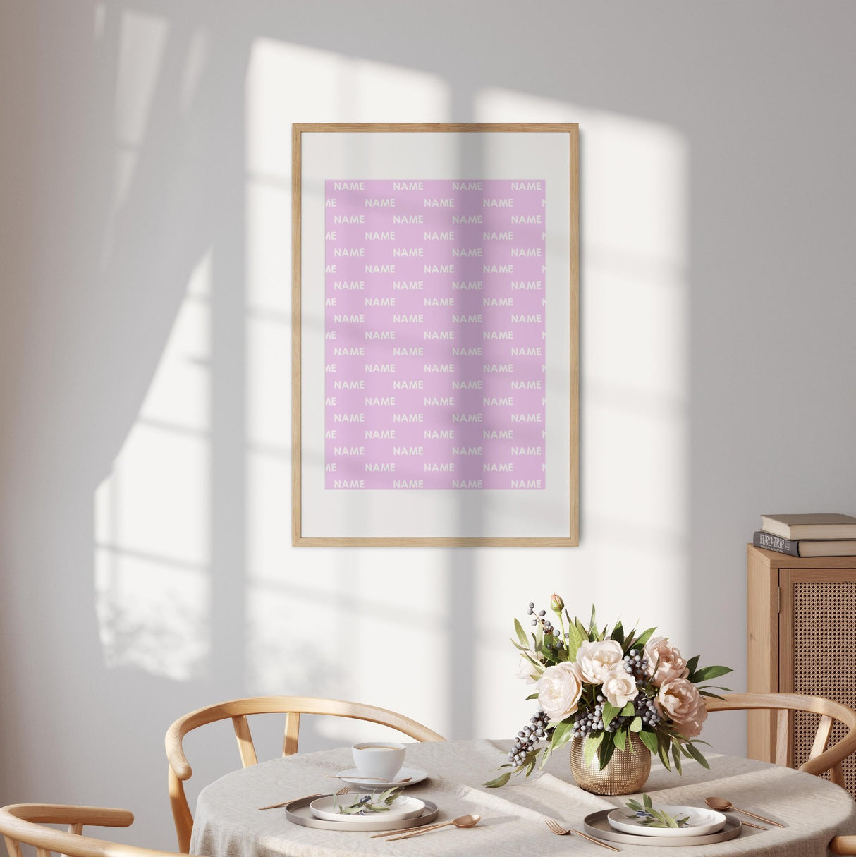 Custom Any Name Text Font Colour Wall Art Kids Poster Personalised Print Decor