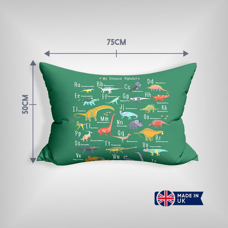 My Dinosaur Alphabet Personalised Custom Made Printed Soft Pillowcase Pillow