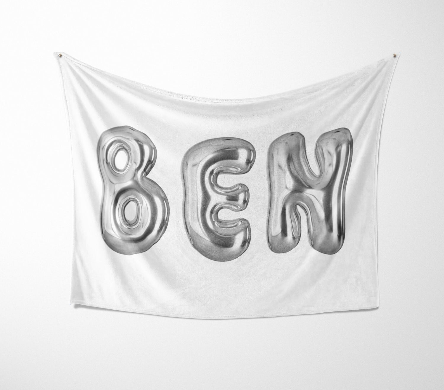 Personalised 3D Bubble Name Text Font Novelty Soft Fleece Mink Blanket Gift De