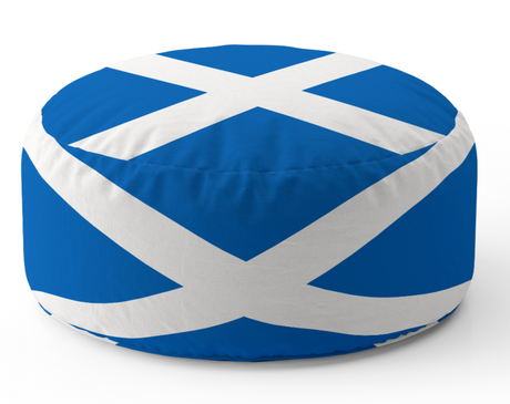 Scotland Flag Scottish Cross Ottoman Filled Pouffe Footrest Inc Washable Cover