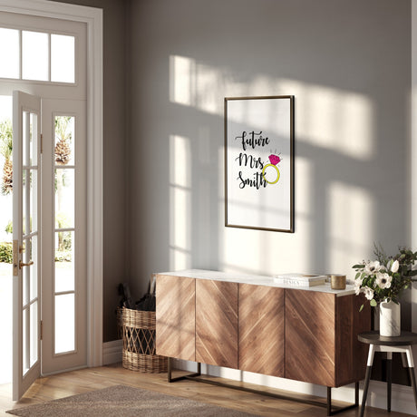 Future Mrs Personalised Custom Wall Art Poster Print Gift Home Decor