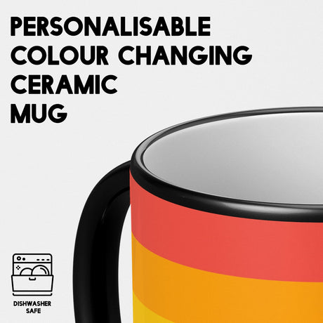 LGBTQ+ Pride Flag Tea Coffee Gift Heat Sensitive Magic Colour Changing Mug Cup