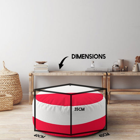 Poland Flag Polish Design Ottoman Filled Pouffe Footrest Washable Cover Custom