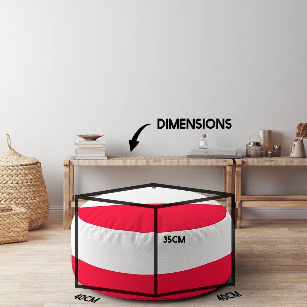 Poland Flag Polish Design Ottoman Filled Pouffe Footrest Washable Cover Custom