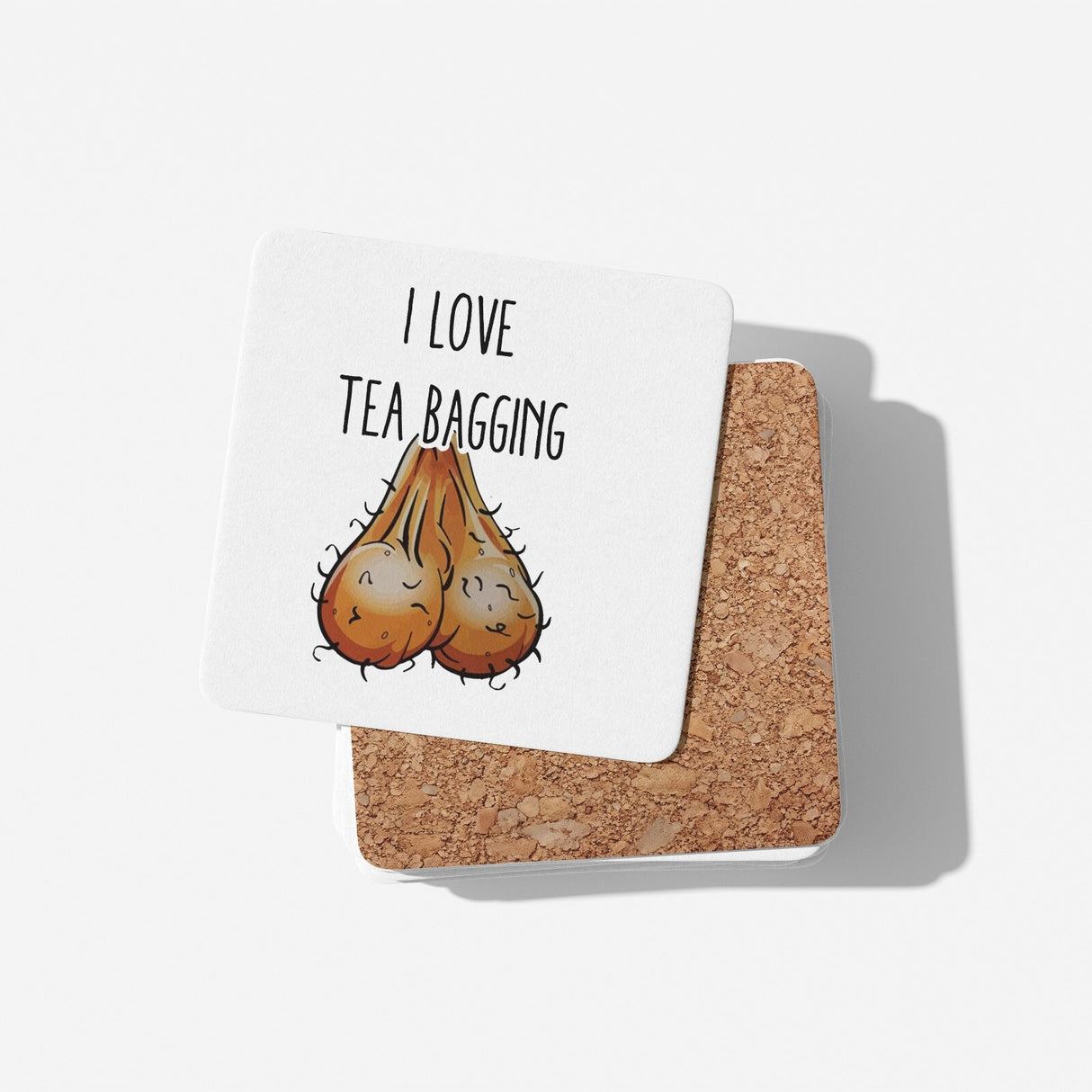 I Love Tea Bagging Rude Funny Cheeky Gift Coffee Tea Mug Coaster Option Him Her