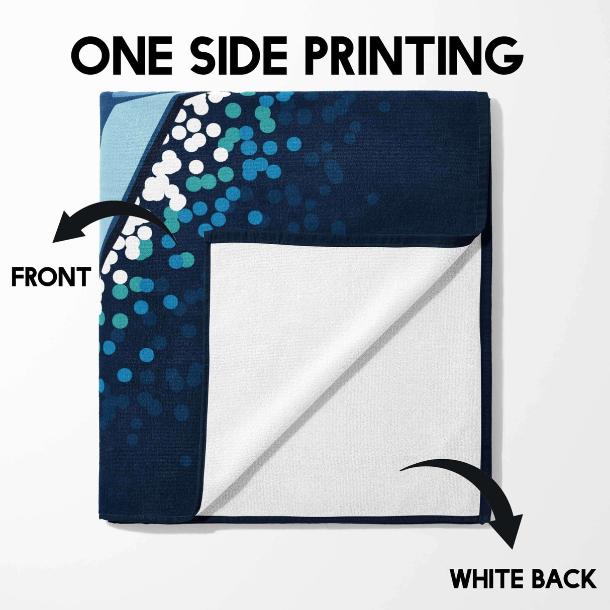 Custom Made Shark Ocean Sea Blue Highly Absorbent Beach Bath Sheet Hand Towel