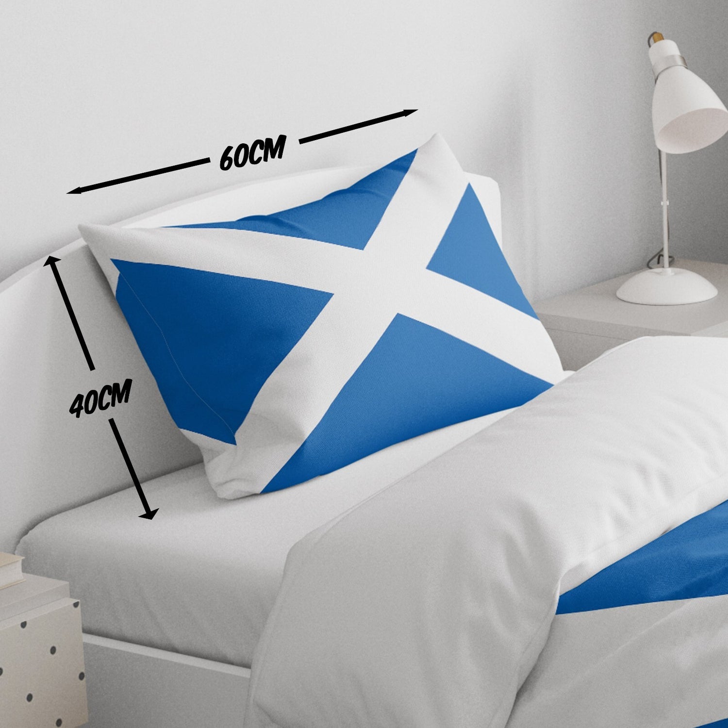Scotland Flag Scottish Cross Custom Toddler Cot Bed Duvet Cover + Pillowcase