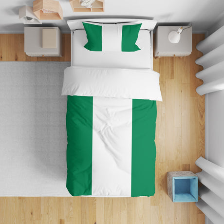 Nigeria Flag Nigerian Cot Bed Duvet Cover Toddler Pillowcase Design Gift Custom