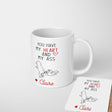 Personalised Name Valentines Love Gift Coffee Tea Mug + Coaster Option Him Her