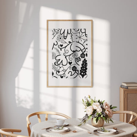 Personalised Floral Willy Pattern Rude Custom Wall Art Poster Quality Print