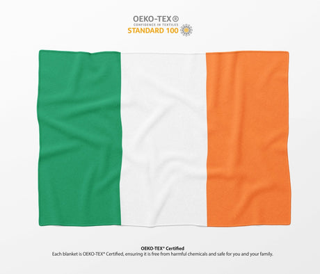 Ireland Flag Irish Gift -  Custom Made Soft Warm Fleece Blanket Home Decor Throw