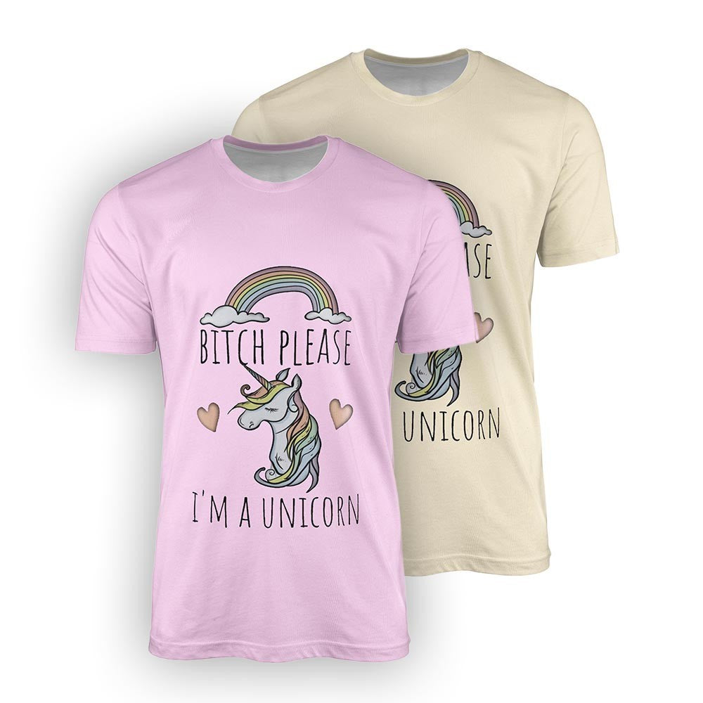 Personalised B*itch Please Im a Unicorn Custom Colour T-Shirt Unisex Adults