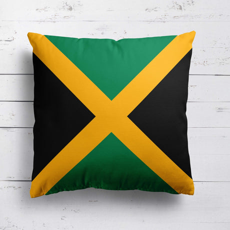 Jamaican Flag Jamaica Size Cozy Soft Square Filled Cushion Decorative Throw Gift
