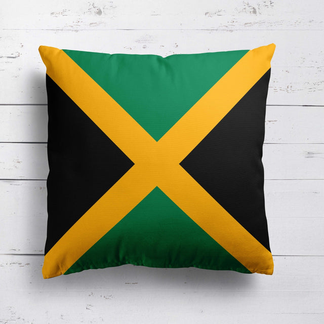 Jamaican Flag Jamaica Size Cozy Soft Square Filled Cushion Decorative Throw Gift