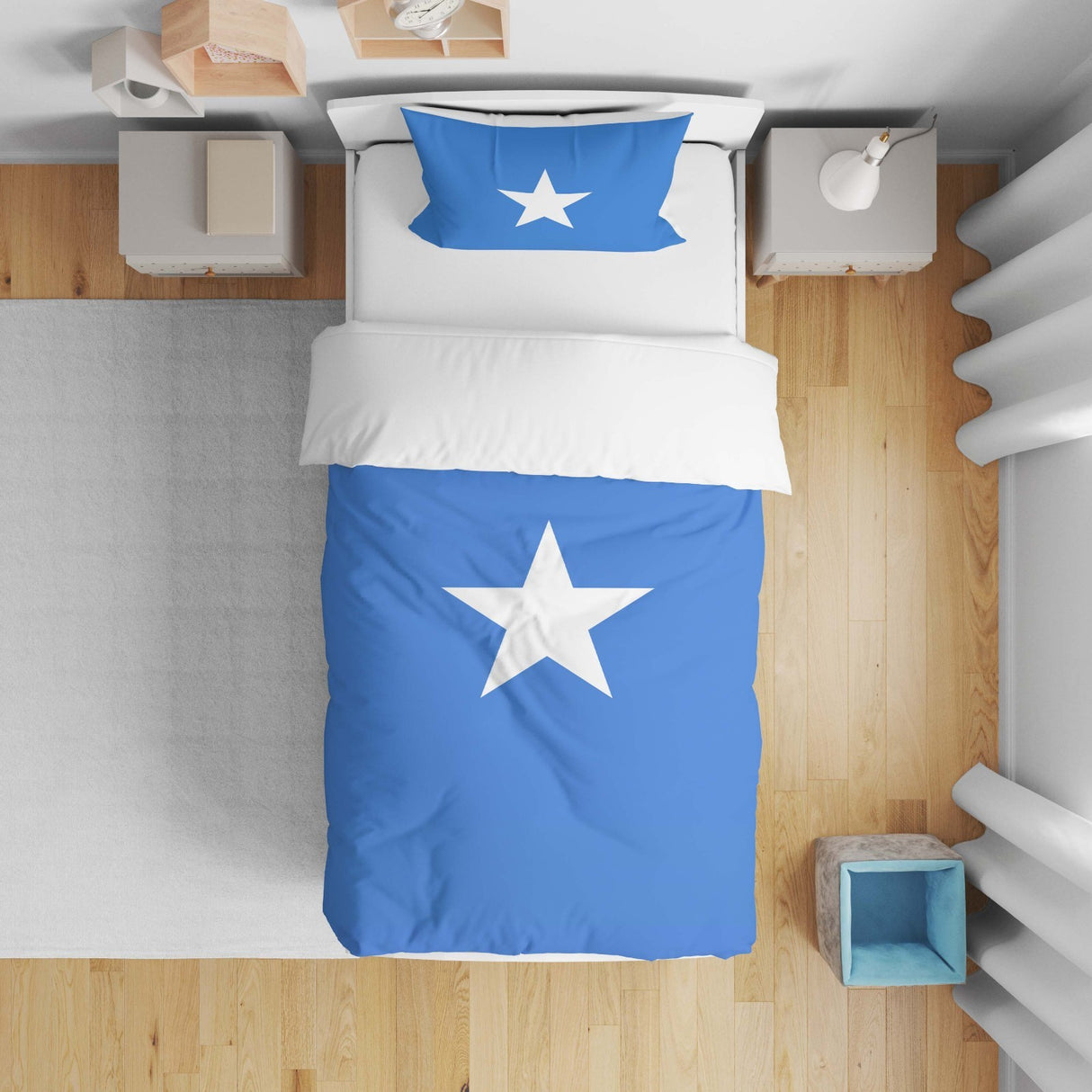 Somalia Flag Cot Bed Duvet Cover Toddler Pillowcase Design Gift Custom Made Cosy