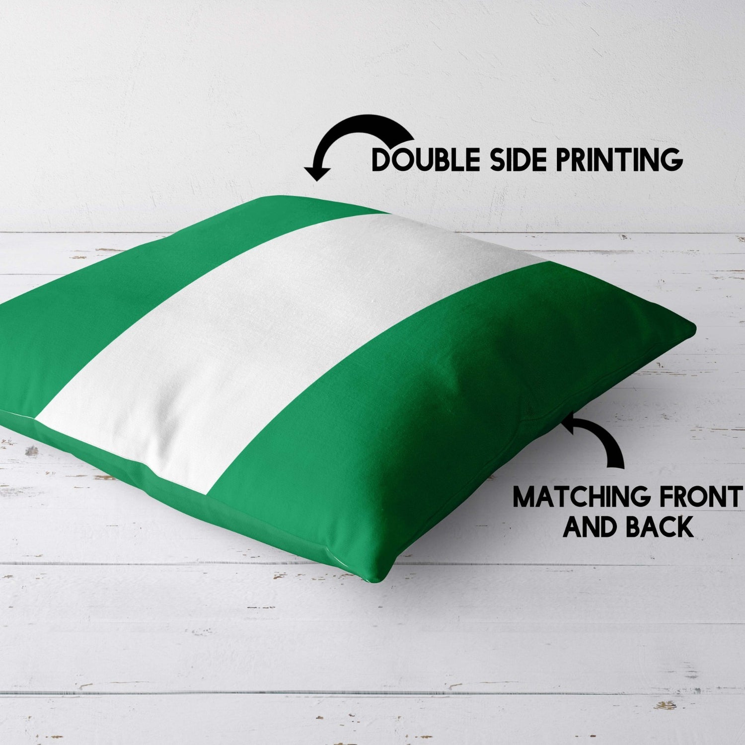 Nigeria Flag Nigerian Design Filled Square Cushion Decorative Throw Gift Size