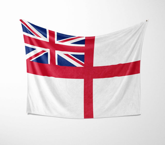 Royal Navy Flag Military Fleece Blanket - Home Decor Throw Gift Custom Made Soft