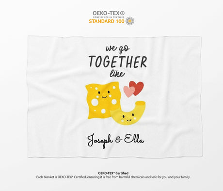 We Go Together Like Mac + Cheese Valentines Anniversary Fleece Mink Blanket Gift