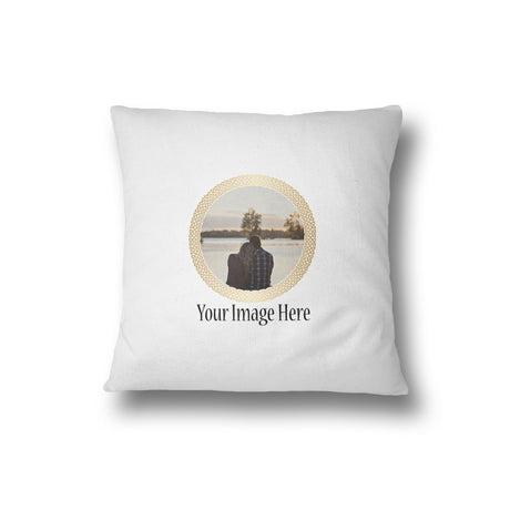 Gold Circle Add Your Own Image Filled Cushion Bedroom Decoration