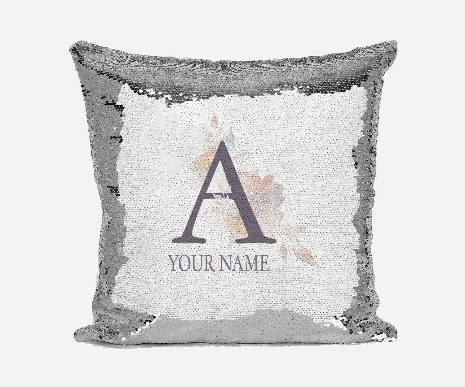 Personalised Misty Dusty Pastel Alphabet Sequin Magic Cushion Cover+Pillow Kids