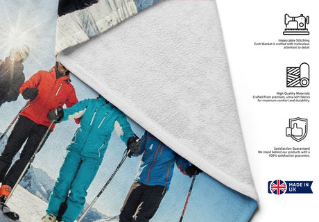 Upload Your Own Photo Custom Made Text Soft Warm Fleece Mink Blanket Decoration