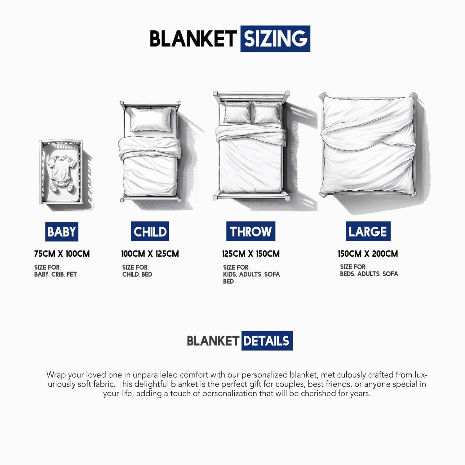 Scotland Flag Scottish Cross Custom Made Soft Warm Fleece Blanket Throw Decor