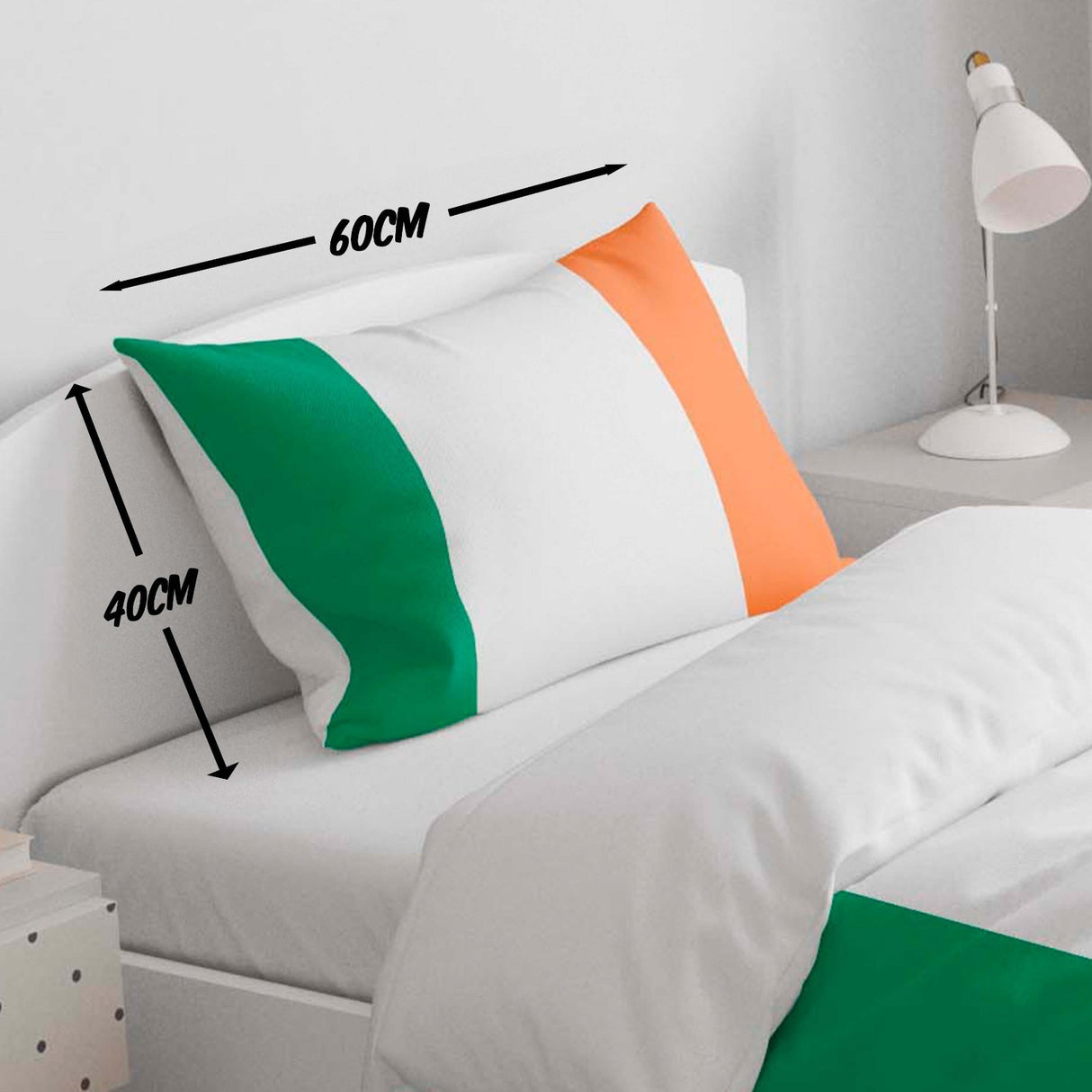 Ireland Flag Irish Design Gift Custom Toddler Cot Bed Duvet Cover + Pillowcase