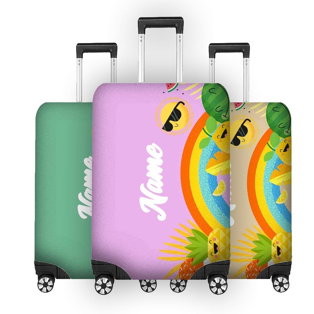 Summer Kids Cool Name Gift Custom Luggage Cover Personalise Suitcase Protector