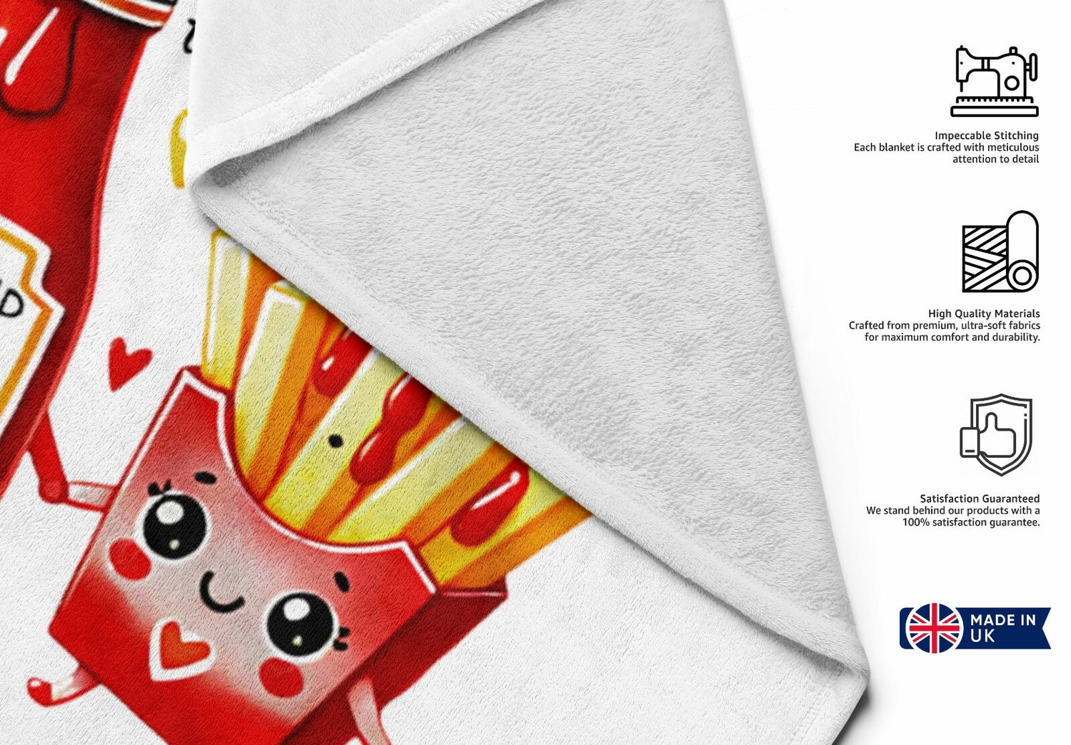 Ketchup To My Fries Custom Coloured Cheeky Funny Romantic Beach Bath Sheet Towel