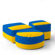 Ukraine Flag Patriotic Ottoman Filled Pouffe Footrest Washable Cover Custom Gift