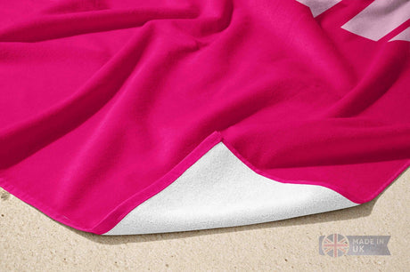 Personalised Name Signature Custom Background Absorbent Beach Bath Sheet Towel