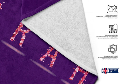 Personalised Any Name Pink Rose Petals Coloured Absorbent Beach Bath Sheet Towel