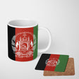 Afghanistan Flag Patriotic Coffee Tea Mug Cup Set Coaster Gift Him Her Custom