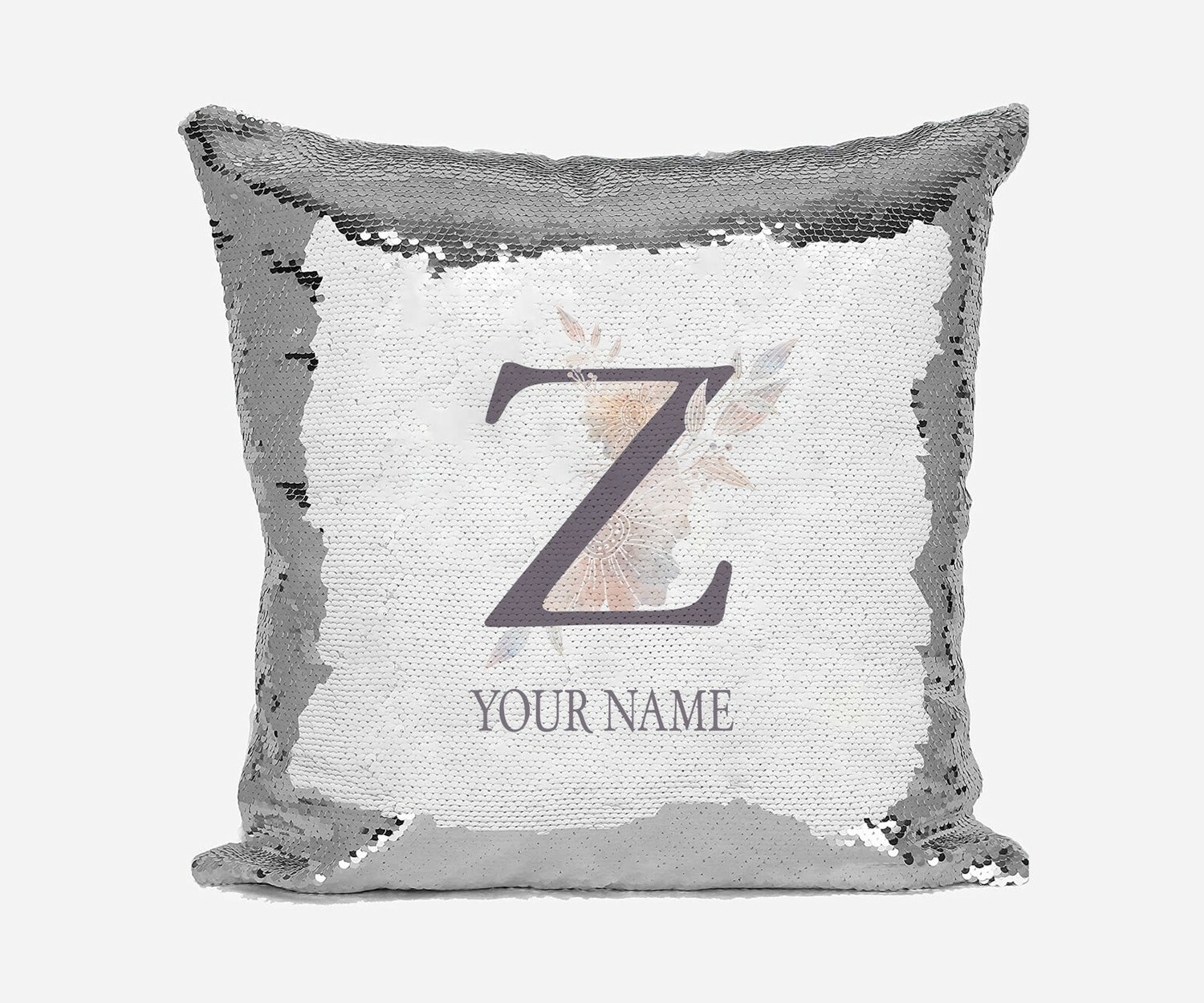 Personalised Misty Dusty Pastel Alphabet Sequin Magic Cushion Cover+Pillow Kids