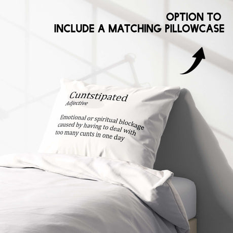C*nstipated Rude Funny Custom Colour Soft Single Size Novelty Bed Duvet Cover
