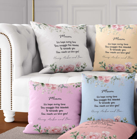 Mum We Hope Every Time Mother's Day Novelty Memory Square Filled Cushion Gift