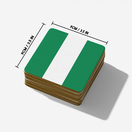 Nigeria Flag Nigerian Design Coffee Tea Mug Cup Set Coaster Gift Him Her Custom