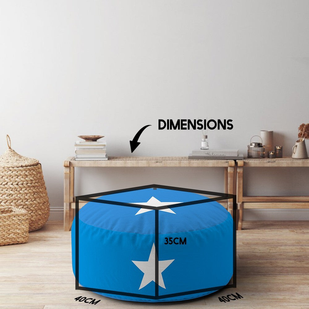Somalia Flag Ottoman Filled Pouffe Footrest Washable Cover Custom Made Soft Gift