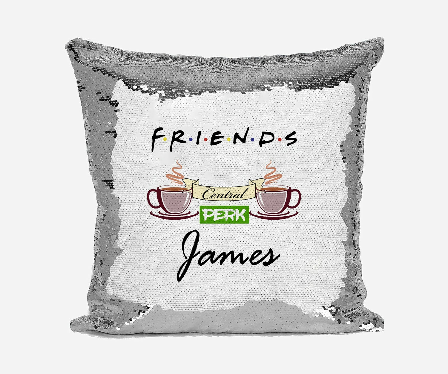 Personalised Name Shiny Sequin Magic Friends Inspired Cushion Cover + Pillow