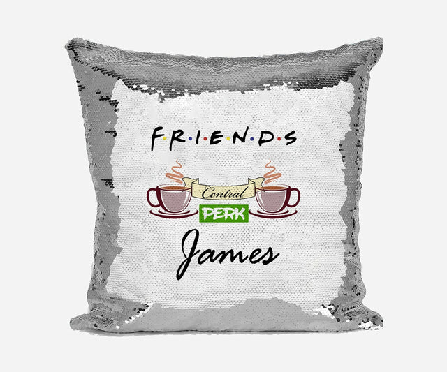 Personalised Name Shiny Sequin Magic Friends Inspired Cushion Cover + Pillow