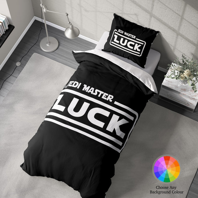 Jedi Star Wars Theme Inspired Personalised Single Bed Duvet Cover Pillowcase Set
