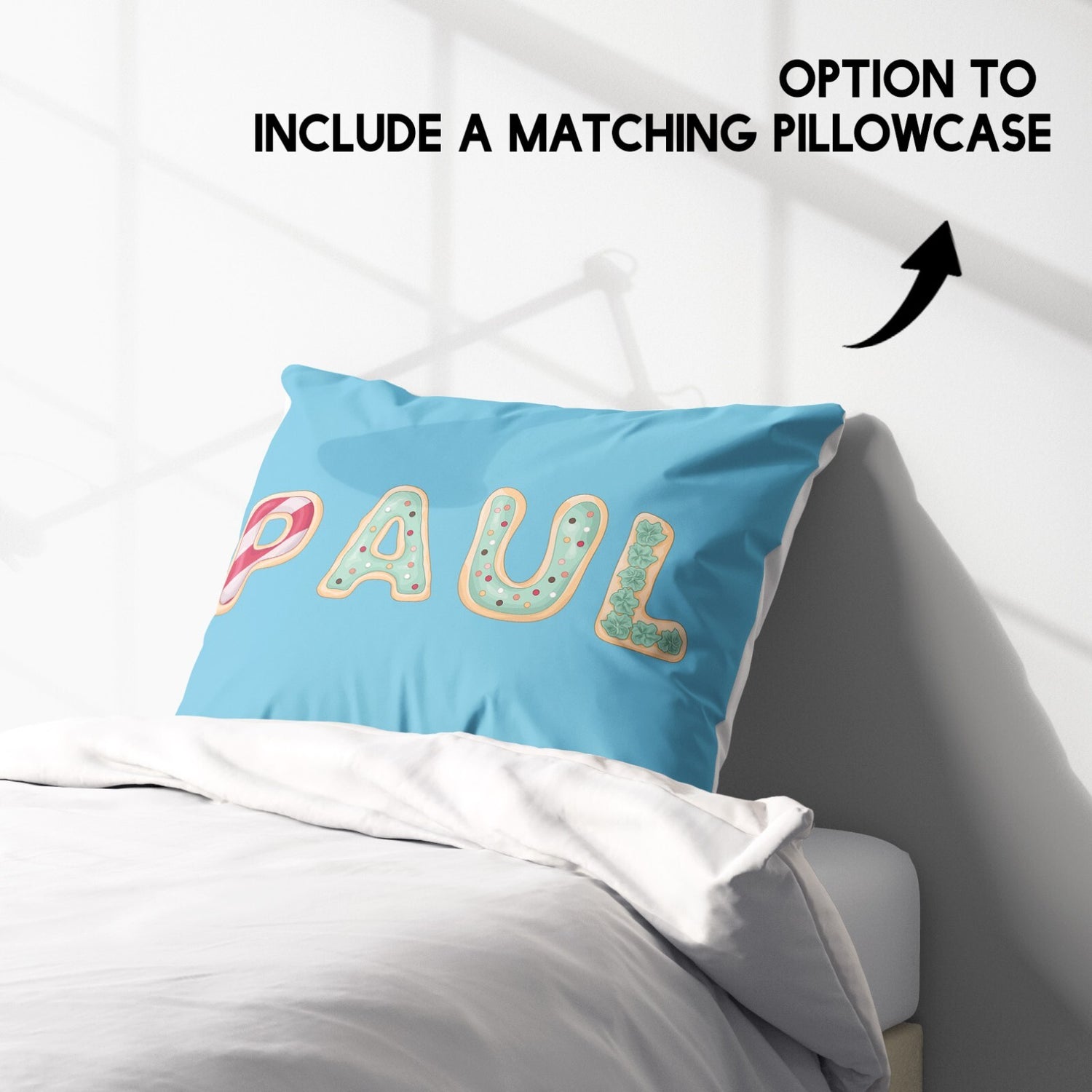 Personalised Any Name Cookie Alphabet Soft Single Size Novelty Bed Duvet Cover