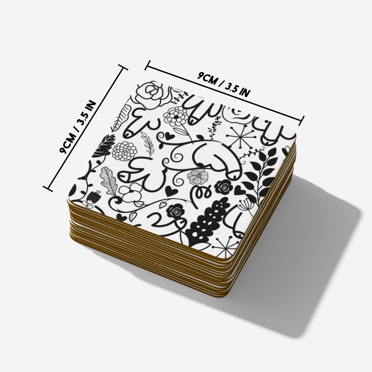 Floral Willy Print Rude Cheeky Funny Gift Coffee Tea Mug Coaster Option Him Her